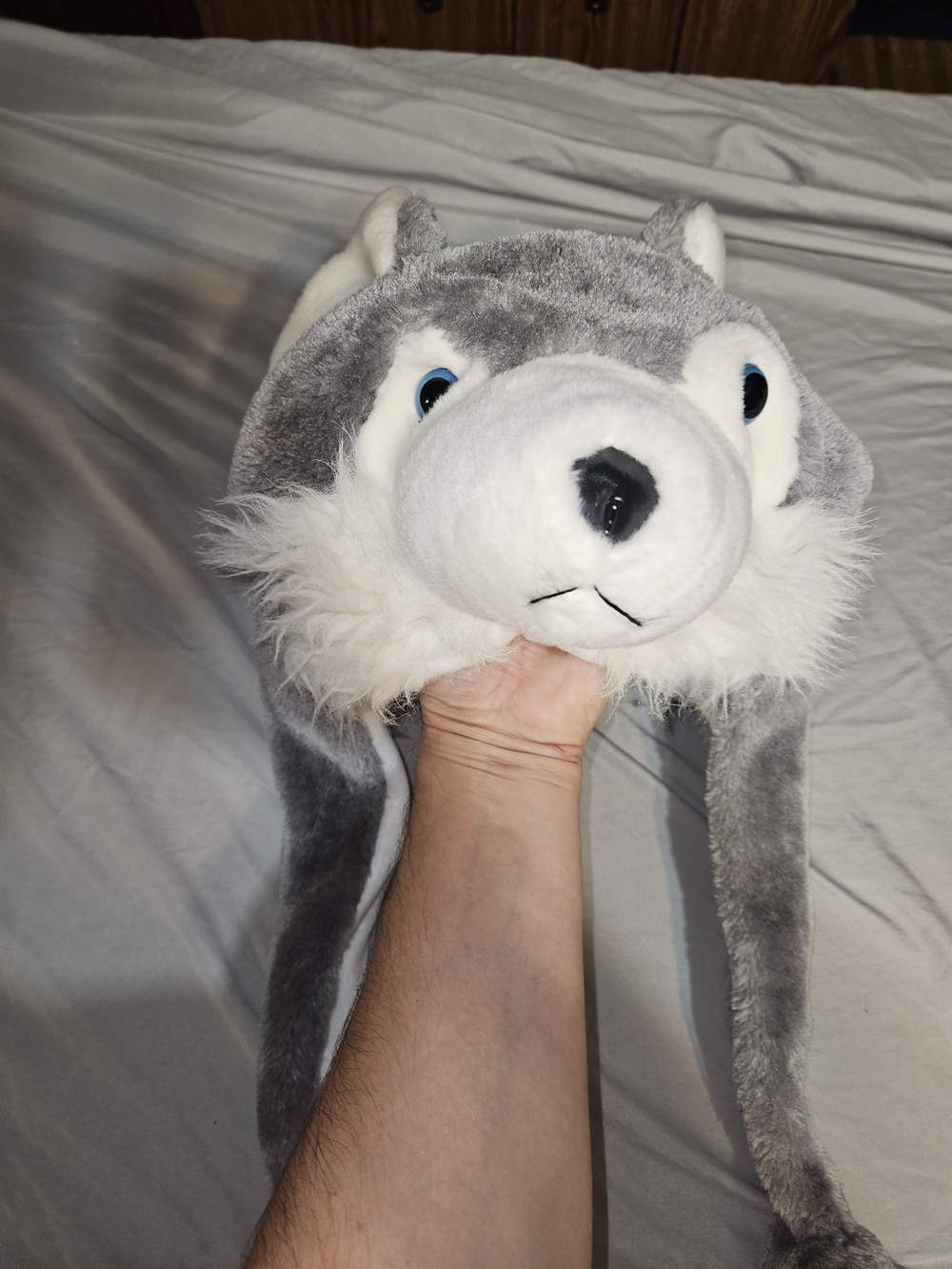 Plush Wolf Husky Fuzzy Winter Hat